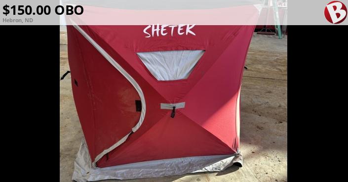 Ice fishing pop up tent | Hebron, ND
