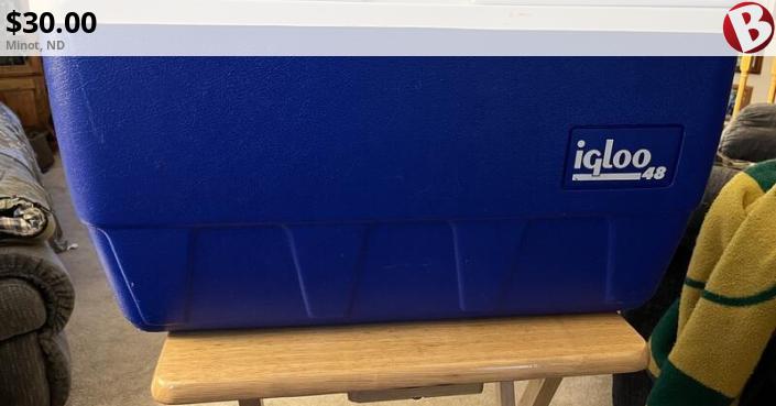 Cooler Ruler Vintage Igloo 48 cooler with ruler on lid for measuring fish. | Minot, ND