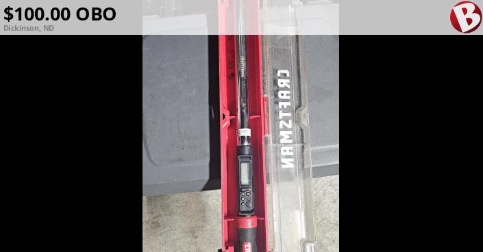 Craftsman 1/2" 250lb Torque wrench | Dickinson, ND