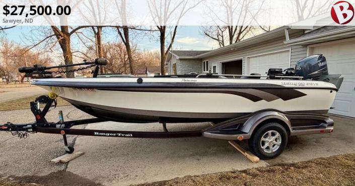 2012 Ranger 618T boat, 2012 Yamaha F90 tiller with 2012 Ranger trailer ...