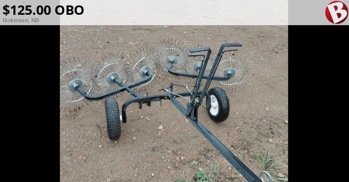 Yard rake, both sides can be controlled individually We pulled it with ...